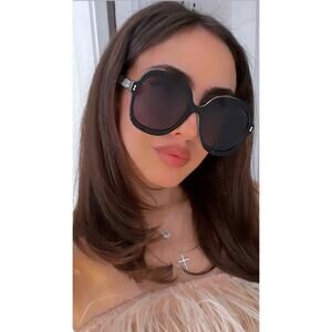 NEW Gucci GG1240S Black Oversized Rounded Sunglasses